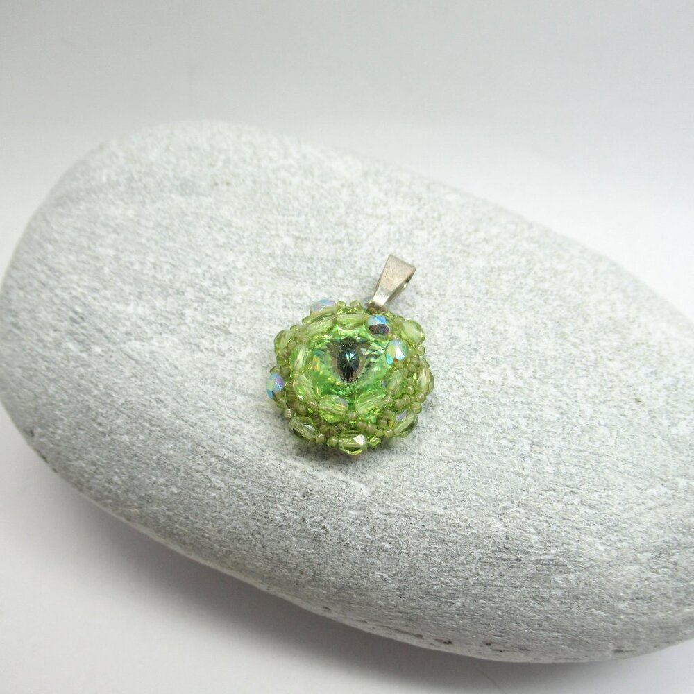 Hand Woven Rivoli Pendant